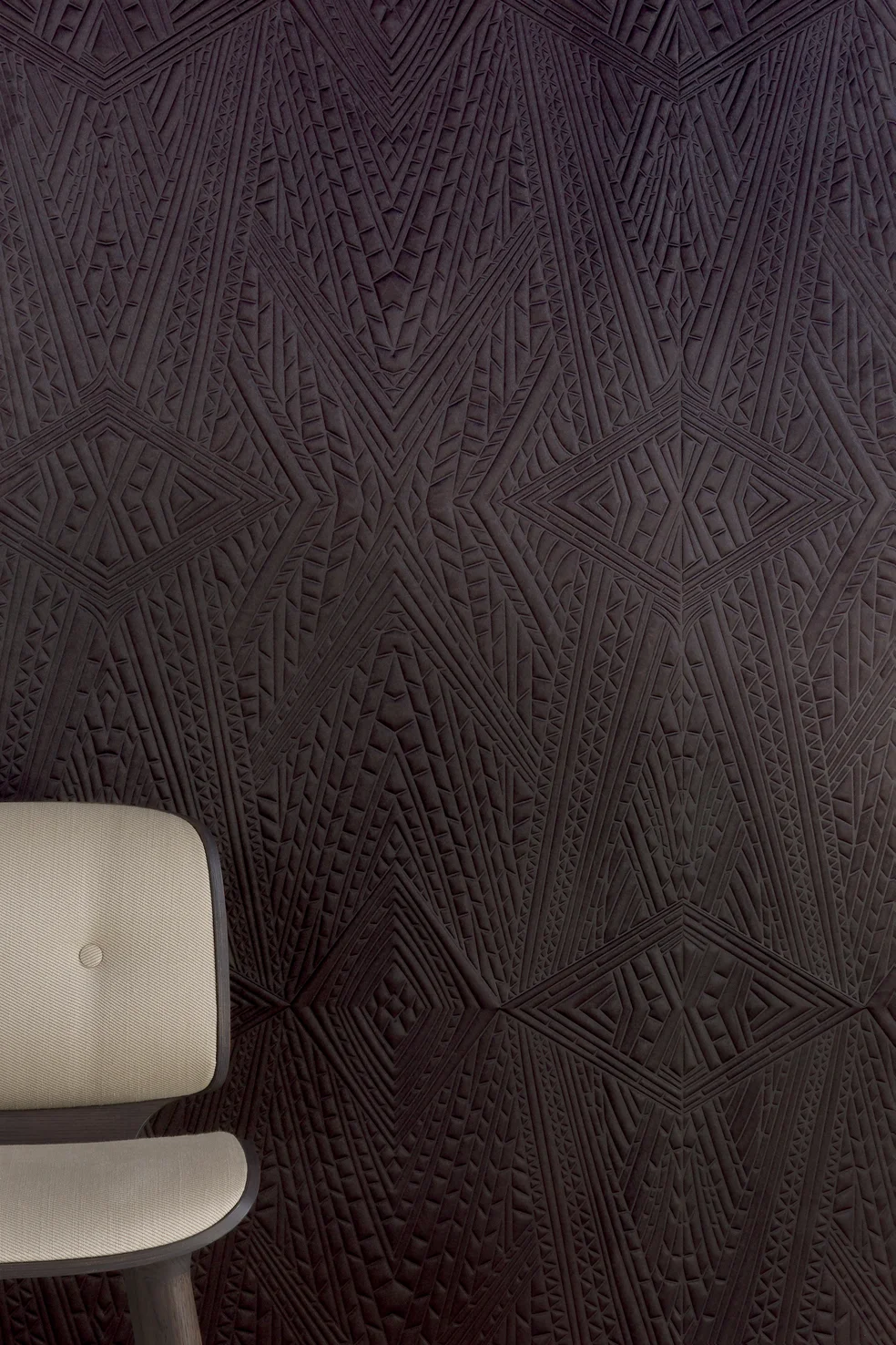 Wallcovering Extinct Animals Dwarf Rhino with Nut Dining Chair